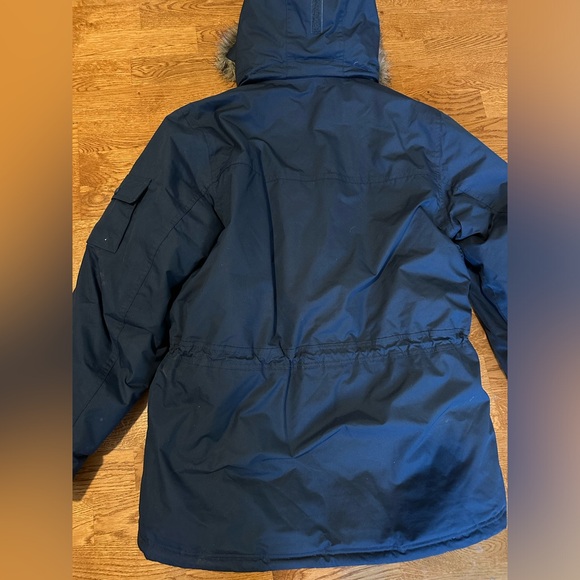 LL Bean Down Parka Baxter Downtek Puffer Jacket with removable Fur Hood Size S - Picture 14 of 14